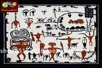 Batik painting Guizhou Miao batik ethnic characteristics batik decoration wall hanging Cangyuan style 115 * 8cm