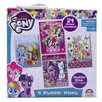 MOOSE CROWN pony my little pony four scenes children cardboard puzzle 4 in 1 set