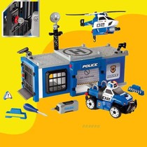 German smoby Xiangba Simba 4 year old boy girl nut assembled toys electric sound and light police car to give gift