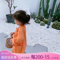 Girl spring dress 2020 new suit foreign-style childrens suit cotton linen fashionable three-piece EE