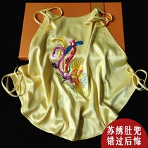 Womens silk ancient pajamas Court clothes adult belly-style underwear private house sex Phoenix embroidery