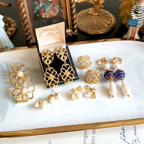 vintage overseas custom antiques modern replica Joker Enamel pearl gold-plated anti-allergic earrings