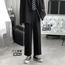 Spring and autumn minor Western pants male trend pure color straight cylinder wide leg pants loose casual long pants students pituitary suit pants
