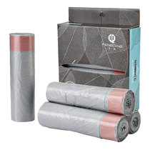 Drawstring garbage bag portable enlarged thickened automatic closing kitchen household bathroom large rope-wearing plastic bag