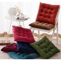 Winter thickened mill wool pure color cushion chair cushion with strap student memory cotton cushion sofa cushion
