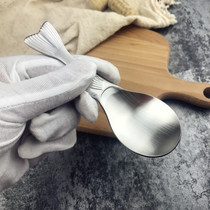 Creative short handle student spoon 18-10 stainless steel portable spoon subnet red dessert spoon travel tableware