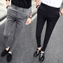 26 small code mens pants 27 yard plaid pants hair stylist short and small feet casual business working positive dress pants