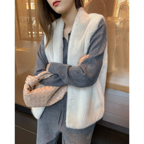 MSBEAST 3 kinds of collar velvet mink coat female whole mink imported mink vest fur coat short