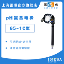 Shanghai Lei Magnetic official flagship store 65-1C pH composite electrode laboratory pH electrode probe