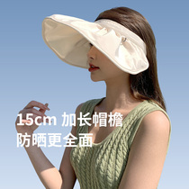 Shanghai Story Shading Hat Woman Summer Sun Protection Hat UV Hat Protection Neck Outdoor Outdoor Shell Hat Black Glue Hair Stirrup