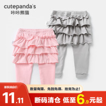 Baby pants large PP pants girl baby leaf pants baby spring outer outer outer gear trousers Y0993