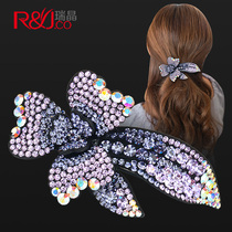 Rhinestone hairclip clip headgear mother hairpin back head hair accessory Korean large hair hair spring clip top clip horizontal clip