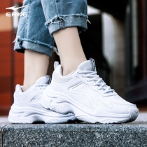 Hongxing Erke womens shoes sports shoes winter white leather casual shoes breathable running shoes student father shoes women