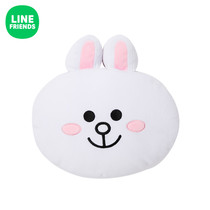 LINE FRIENDS Koni rabbit face shape cute pillow (30CM) Anime surrounding cute fun sofa cushion