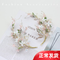 Mori bridal headdress super fairy beauty blossom vine side with butterfly hair ornament sweet flower fairy shape wedding photography