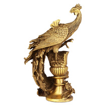 Juyuan Pavilion Chinese brass phoenix ornaments Happy marriage living room decoration Wedding gift Copper Phoenix home accessories