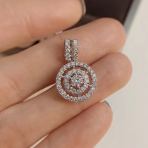 Imedrill diamond pendant 18K gold 24 in group inlaid diamond pendant