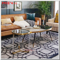 Exquisite high-value transparent acrylic side table Living room sofa small coffee table SOHO small space high and low combination coffee table
