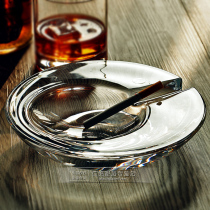 Import upscale Nordic large size Crystal glass Snow eggplant Smoke Cylinder Living Room Tea Table Office Creative Hotel Ashtrays