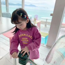 Girls long sleeve T-shirt 2021 new spring and autumn clothes baby fashion foreign style compassionate children wear 80 yards base shirt