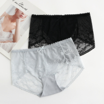 Sexy womens underwear lace mesh cut-out transparent comfortable breathable elastic black plus size breifs womens pants head