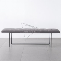 Nordic creative wrought iron bench modern restaurant linen cloth stool designer porch shoe stool sofa bed tail stool