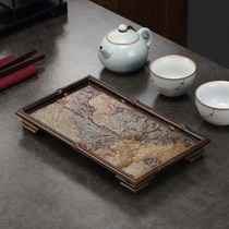 Zizhu kung fu tea tray rectangular household small tea table light luxury modern bamboo dry bubble tea tray Japanese tray tea set