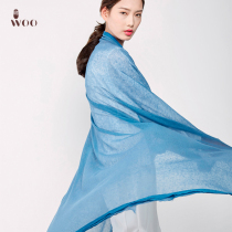 WOO charming Italian retro shawl silk scarf womens all-match spring and summer fashion foreign style shawl mulberry silk cashmere scarf
