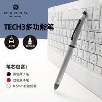 American Cross High See Official Flagship Store Multifunction TECH3 Atomic Pen Ballpen Ballpen Automatic Pencil Signature Pen Walking Pearl Pen Gift Men Girls Upscale Refined Students Special Writing