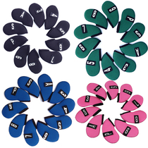 Spot golf cover golf head cover thick elastic cloth golf iron rod cover multi-color selection