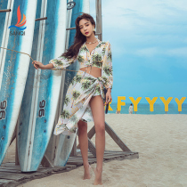 Sanqi swimsuit female sense split bikini three or four sets of blouses 2021 new bikini vacation swimming suit