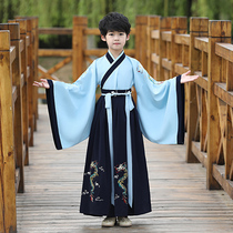Boys Hanfu Spring and Autumn Ancient Costumes Chinese Style Children Tang Dress Gongzi Suit Boys Ancient Style Performance Chinese School Fall