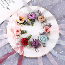 Bride Wrist Flowers Wedding Bridesmaid Sisters Group Hands Flowers Wedding Moraints Korean Style Little Fresher Hands Ring Wedding