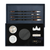 High-end Wenfang Four-treasure professional class boutique suit New ink paper ink-stone ink-stone ink-stone Calligraphy Pendulum items Courtesy Box Pen Holder hung adult beginners Tool Box Shelf shelf Shelf Portable