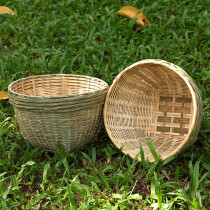 Bamboo basket fruit basket amoy rice basket grain bamboo basket storage basket farm dustpan handmade bamboo products