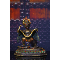 Copper tire pure hand-beaten engraving and painting Dapeng golden winged bird-ZT9658