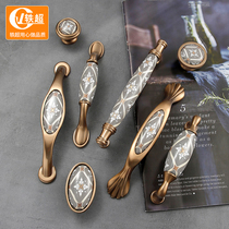 Anecdote European-style cabinet door handle modern minimalist imitation antique wardrobe cupboard Chinese ceramic handle drawer cabinet handle