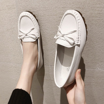 Nurse shoes womens 2021 spring and autumn new breathable white shoes one pedal flat bottom doudou soft bottom summer work single shoes