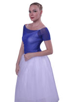 Gorgeous stretch mesh dance practice suit top female adult ballet tights wild translucent