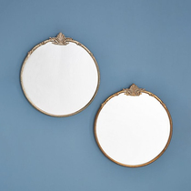 European classical art bathroom mirror washing mirror wall hanging American porch decorative mirror living room dining side decorative mirror creative