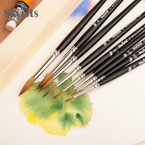 Skyists new concept mink hair brush watercolor pen round head Hook pen details coloring design hand account illustration creation