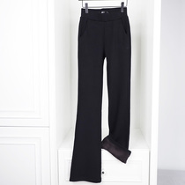 2021 winter clothing new high waist plus suede thickened micro-laserpants not inverted velvety pants display slim casual long pants with lengthened version