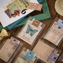 Retro European style hand account material bag old thing Rhapsody English score butterfly note paper hand book collage decoration