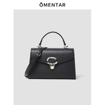 OMENTAR niche design button tote bag womens spring summer 2022 new cowhide one-shoulder cross-body bag