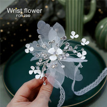 Small fresh super fairy beauty Bride wrist flower Bridesmaid sister group hand garland High-end wedding Leeson department performance activities