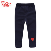  Bohm childrens clothing spring and Autumn new childrens outer wear long pants girls casual baby embroidered leggings