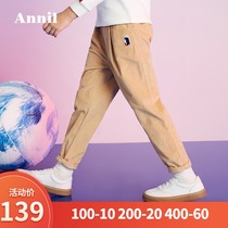 Anel childrens clothing girls 2019 autumn new pants in big children elastic corduroy radish casual trousers