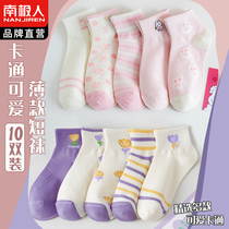 Antarctic Zhu & Socks Lady Short Cotton Short Skin Skin Summer Small Cotton Small Skin
