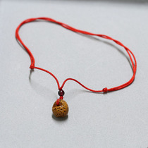 Baby baby child safe peach basket necklace wild peach kernel hand polished natural red rope new adjustable