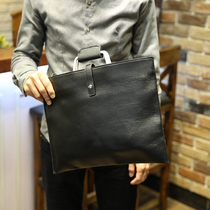 2020 new leather mens bag Korean portable bag shoulder shoulder Cross bag business bag retro envelope Tide brand